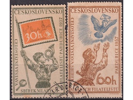 Чехословакия. Юные филателисты. Серия марок 1957г.