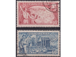 Чехословакия. 40-летие Октября. Серия марок 1957г.