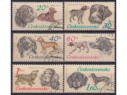 Чехословакия. Породы собак. Серия марок 1973г.