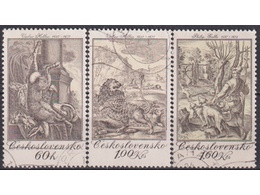 Чехословакия. Гравюры. Почтовые марки 1975г.