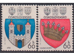 Чехословакия. Геральдика. Почтовые марки 1977г.