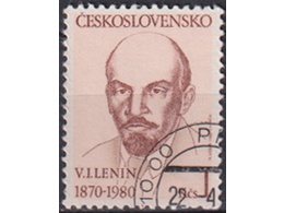 Чехословакия. Ленин. Почтовая марка 1980г.