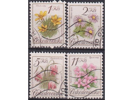Чехословакия. Цветы. Серия марок 1991г.