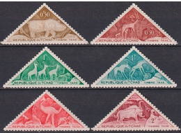 Чад. Рисунки животных. Серия марок 1962г.