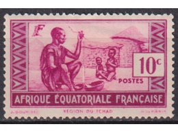 Чад. Французская колония. Почтовая марка 1937г.