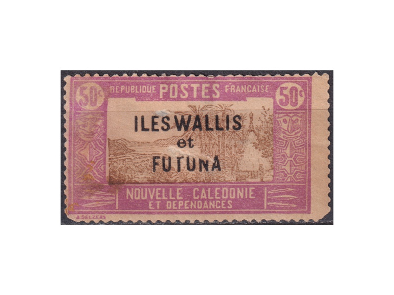 Уоллис и Футуна. Пейзажи. Почтовая марка 1930г.