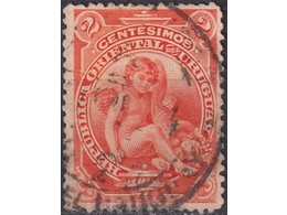 Уругвай. Ангел. Почтовая марка 1901г.