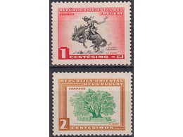 Уругвай. История гаучо. Серия марок 1954г.
