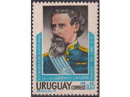 Уругвай. Лоренсо Латорре. Почтовая марка 1975г.