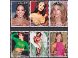 Туркменистан. Джей Ло. Сувенирные марки 2001г.