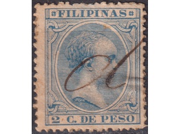 Филиппины. Альфонсо XIII. Почтовая марка 1896г.