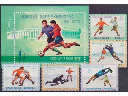 Северная Корея. Футбол. Марки 1975г.