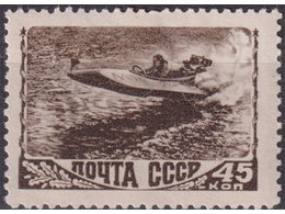Водно-моторный спорт. Почтовая марка 1948г.