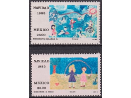 Мексика. Рождество. Почтовые марки 1985г.