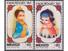 Мексика. Рождество. Почтовые марки 1986г.