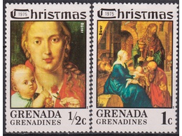 Гренада Гренадины. Рождество. Почтовые марки 1975г.