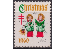 США. Рождество. Непочтовая марка 1960г.