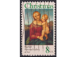США. Рождество. Почтовая марка 1973г.
