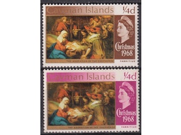 Каймановы острова. Рождество. Почтовые марки 1968г.