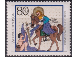 ФРГ. Германия. Рождество. Почтовая марка 1984г.