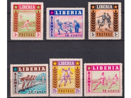 Либерия. Спорт. Почтовые марки 1955г.