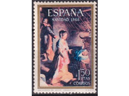 Испания. Рождество. Почтовая марка 1968г.