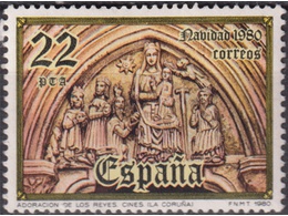 Испания. Рождество. Почтовая марка 1980г.