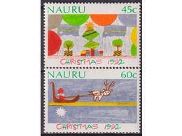 Науру. Рождество-92. Почтовые марки 1992г.