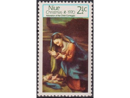 Ниуэ. Рождество-70. Почтовая марка 1970г.