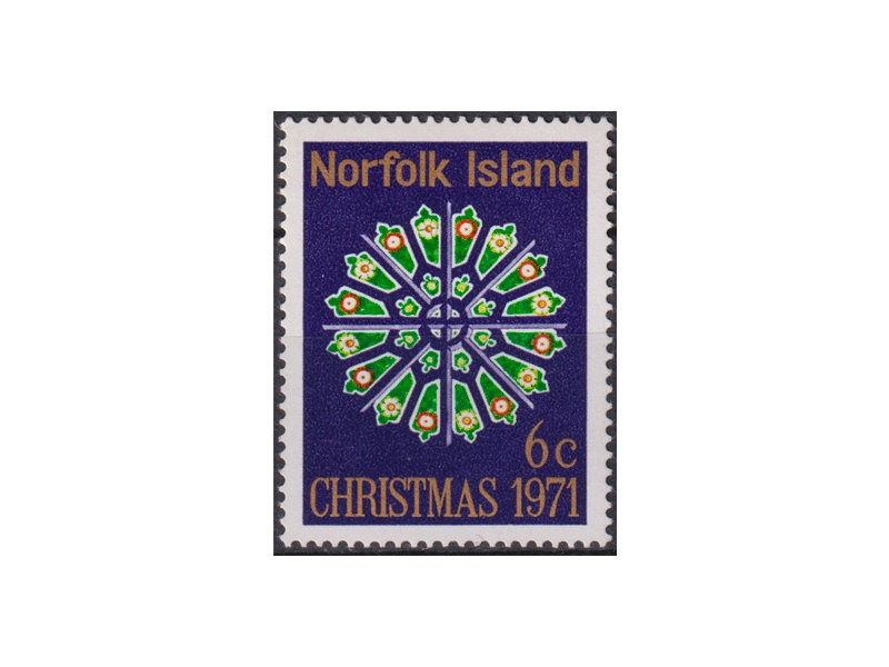 Норфолк. Рождество-71. Почтовая марка 1971г.