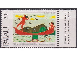 Палау. Рождество-83. Почтовая марка 1983г.