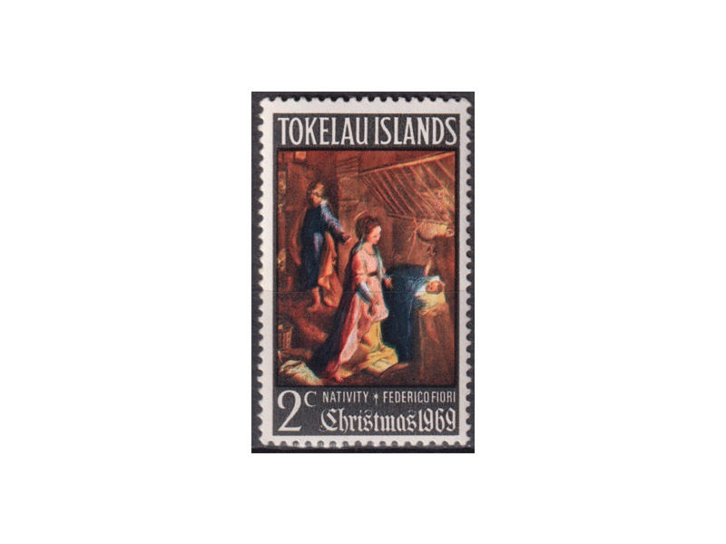 Токелау. Рождество-69. Почтовая марка 1969г.