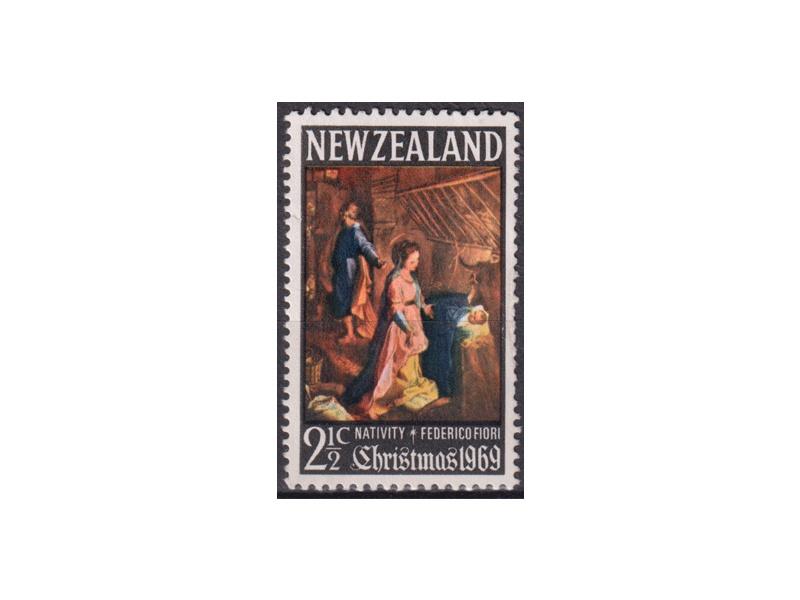 Новая Зеландия. Рождество-69. Почтовая марка 1969г.