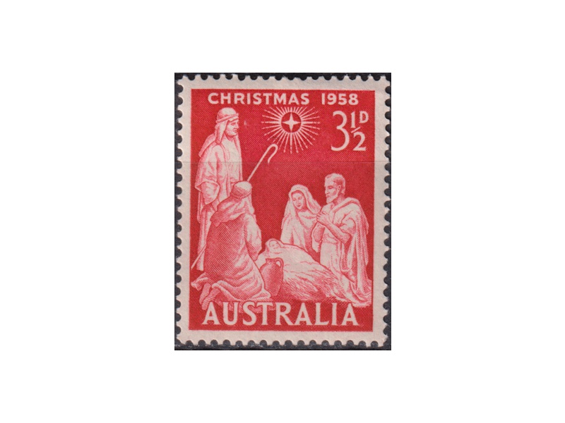 Австралия. Рождество-58. Почтовая марка 1958г.