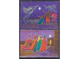 Замбия. Рождество-77. Почтовые марки 1977г.