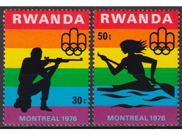 Руанда. Монреаль-76. Почтовые марки 1976г.