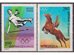 Индия. Спорт. Почтовые марки 1980г.