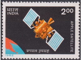 Индия. Спутник. Почтовая марка 1982г.