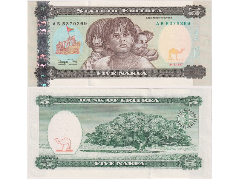 Эритрея. 5 накф 1997г.