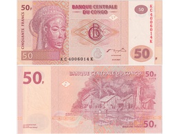 Конго. 50 франков 2007г.