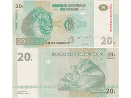 Конго. 20 франков 2003г.