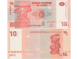 Конго. 10 франков 2003г.
