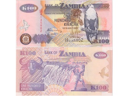 Замбия. Банкнота 100 квач 2009г.