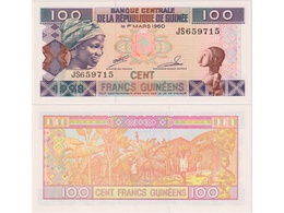 Гвинея. Банкнота 100 франков 1998г.