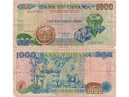 Гана. Банкнота 1000 седи 1991г.
