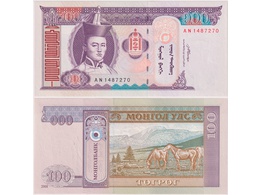 Монголия. 100 тугриков 2008г.