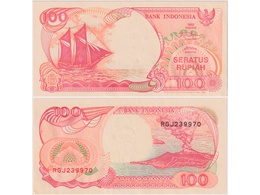 Индонезия. Банкнота 100 рупий 1992г.