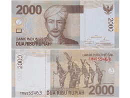 Индонезия. Банкнота 2000 рупий 2014г.