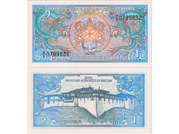Бутан. Банкнота 1 нгултрум 1981г.