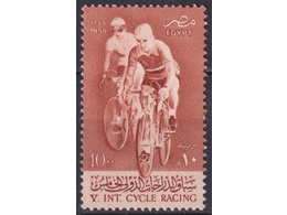 Египет. Велоспорт. Почтовая марка 1958г.